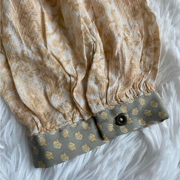 Free People We The Free Jade Tunic Top NEW Cream Balloon Sleeve Women’s Medium - Picture 7 of 12